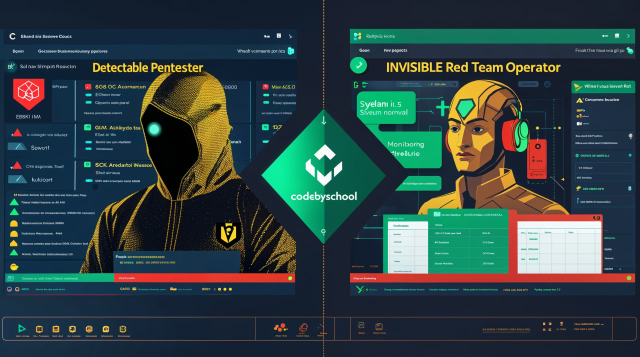 Сравнение детектируемых атак пентестера и невидимых техник Red Team специалиста для курсов обучения